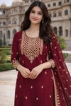 Maya By Mrudangi Georgette Kurti With Bottom Dupatta Online Wholesale